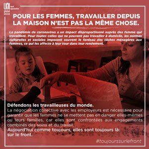 Poster - For women, working from home is not the same - en français 
